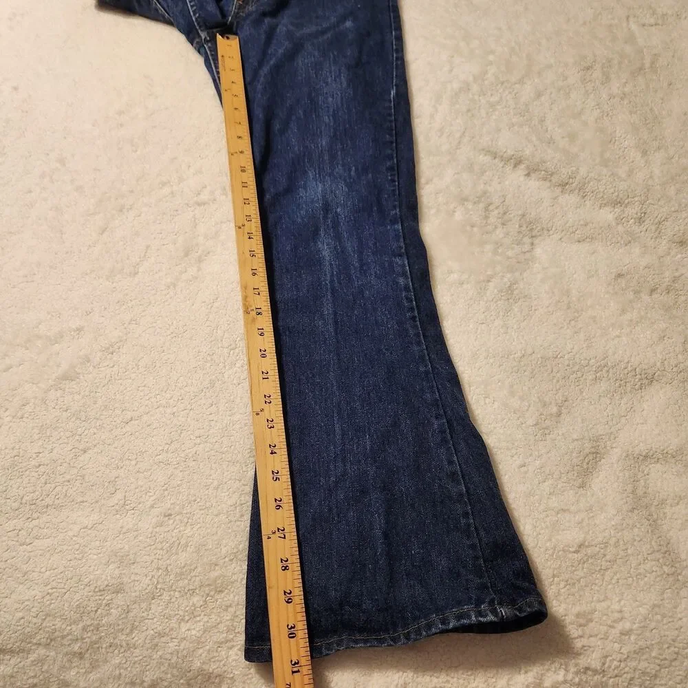 Vintage 70s Levi's 563 Orange Tab Flare Leg Talon Brass Zipper Jeans Size 29x31